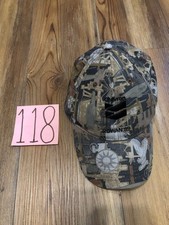 Vintage Chevron Camo Employee Uniform Hat Gas Station Oil Gas Company Logo Cap