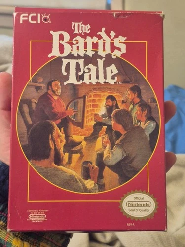 Classic NES cartridge. The Bards Tale Game in Original box.
