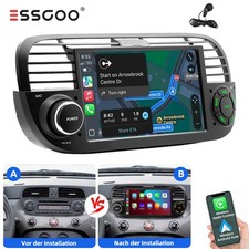 7" Autoradio Für Fiat 500 2007-2015 Carplay Android Auto Bluetooth SWC AM BT MIC 7" Autoradio Für Fiat 500 2007-2015 Carplay Android Auto Bluetooth SWC AM BT MIC