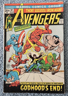 The Avengers #97 1971 Good Read Cond, Staple Tear, Some Yellowing See Pics
