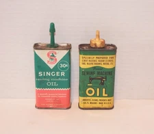 Vintage Sewing Machine Oil Tins Singer Finest