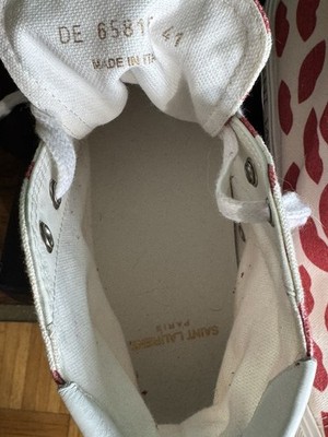 Saint Laurent MALIBU LIPS Printed HIGH-TOP Women's Sneakers EU 41