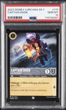 DISNEY LORCANA EN 1-THE FIRST CHAPTER CAPTAIN HOOK - FORCEFUL DUELIST PSA 10