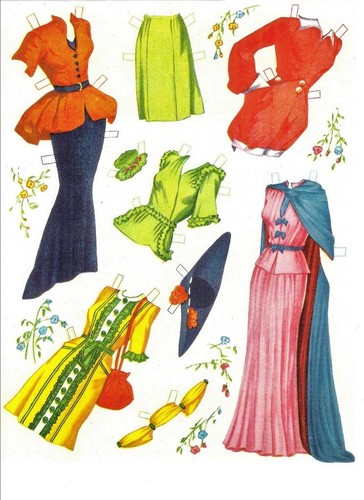 VINTAGE UNCUT 1945 PIN-UP GIRLS PAPER DOLLS~RARE~#1 TOP REPRODUCTION~#1 SELLER - Picture 9 of 10