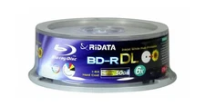50GB BD-R DL Dual-Layer Blu-Ray Writable Disc, 6x, 25pk