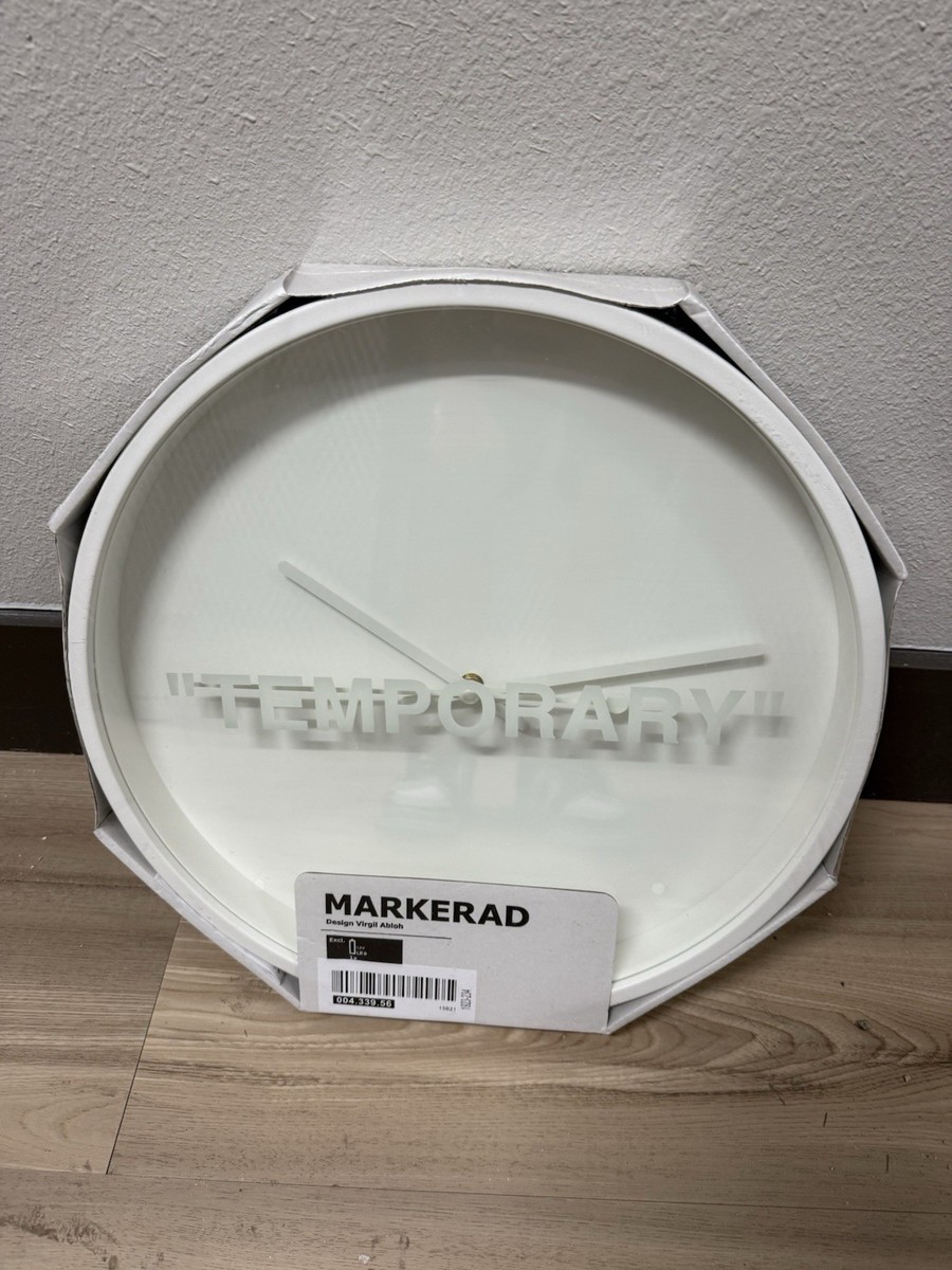 インテリア時計 Virgil Abloh IKEA MARKERAD wall clock Virgil Abloh | Ikea Markerad Temporary Wall Clock (2019) | Artsy