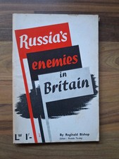 Russias Enemies In Britain By Reginald Bishop Pb Communist Booklet 1942