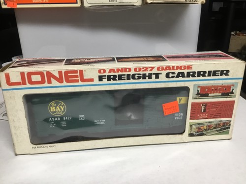 Lionel the Bay Line Box Car 6-9427 trenes calibre 0 y 027 NOS verde en caja original | Condition: New