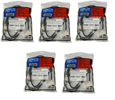 Lot of 5 DVI-I to DVI-I Single Link Cable   Male to Male   6 ft