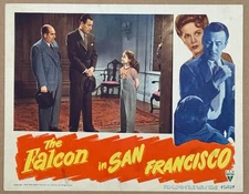 THE FALCON IN SAN FRANCISCO ‘45 TOM CONWAY & EDWARD BROPHY WITH LITTLE GIRL LC