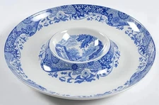 Spode Blue Italian Chip & Dip