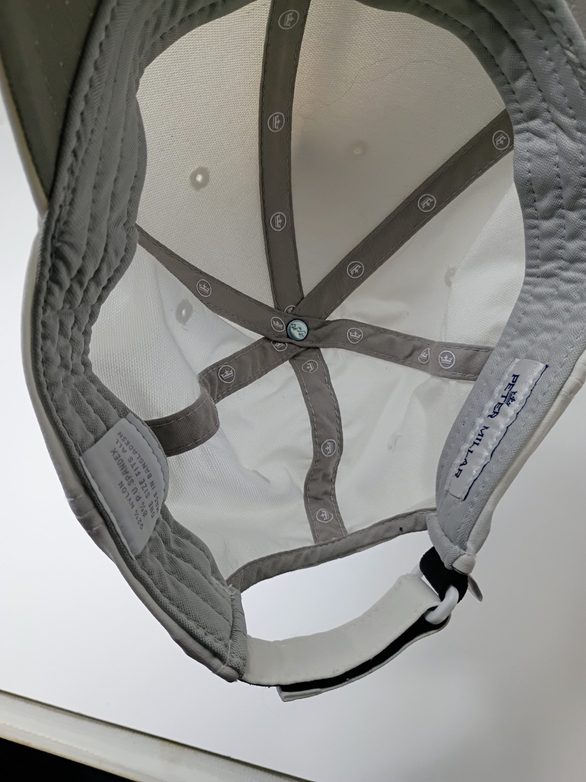 Peter Millar Off-Set Crown Performance Hat White … - image 6