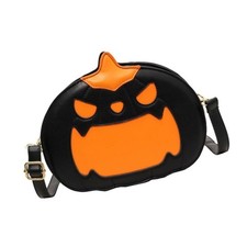 Novelty Women Pumpkin Purse Halloween Parties Devil PU Leather Crossbody Bag