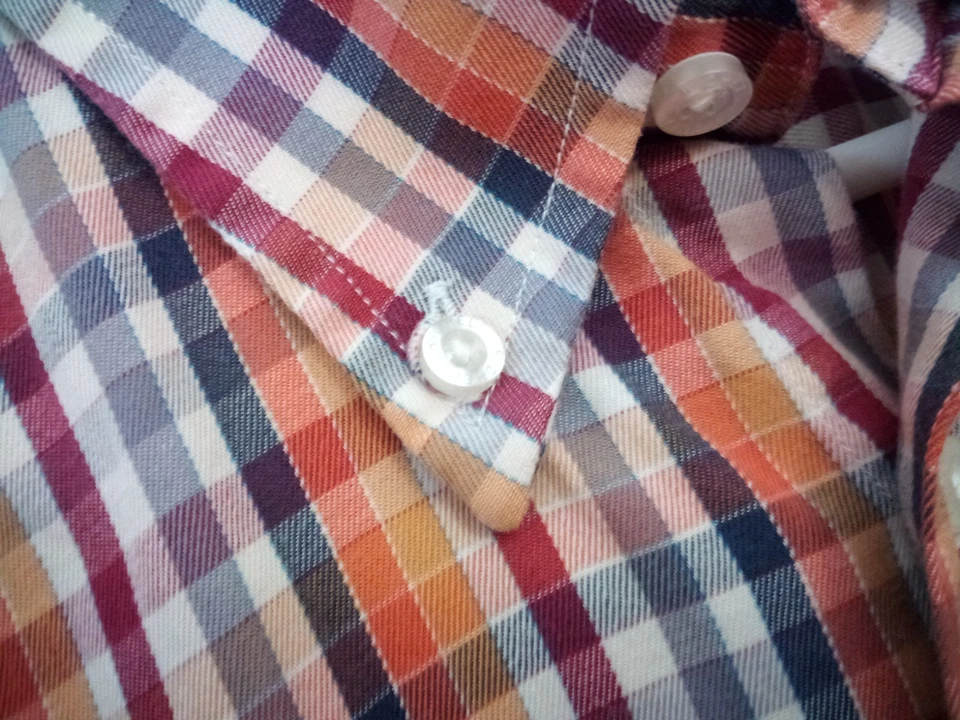 Richel Men Button Down Shirt Size Medium 100% Cotton - Изображение 3 из 4