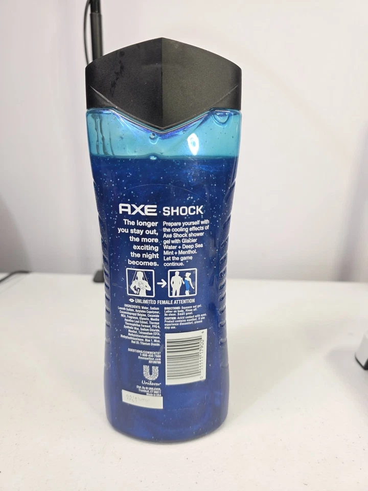 Gel de ducha choque para hombre DISCONTINUADO-AXE. Agua de glaciar 18 fl oz + como nuevo en mar profundo Foto 4 de 4
