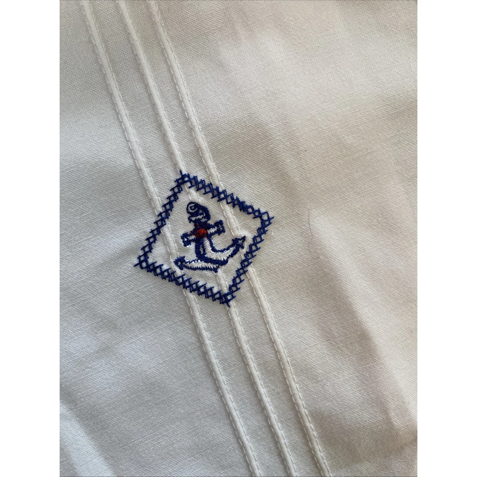 Conjunto Camisa Pantalones Cortos Náuticos Good Lad Vintage Azul Babero 4T EE. UU. Foto 3 de 4