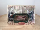 Vintage Christmas '96 Coca-Cola Series, 2 Bottles & Glasses, 1 Tray (sealed)