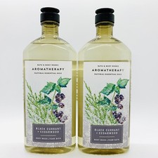 2 BATH  BODY WORKS AROMATHERAPY BLACK CURRANT  CEDARWOOD BODY WASH FOAM BATH