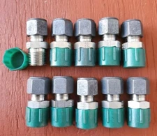 10 Parker Male Connector, 3/8 in Tube Size, 3/8 in Pipe Size 6-6 FBZ SS LOT