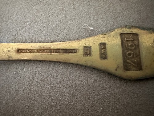 Sorenco /Denmark/1967/xmas/ spoon/gold-plated /sterling silver /RARE - Picture 4 of 4