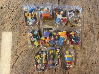 11 Burger King 2007 Kids Meal Toys - The Simpsons - Movie w/ Gold