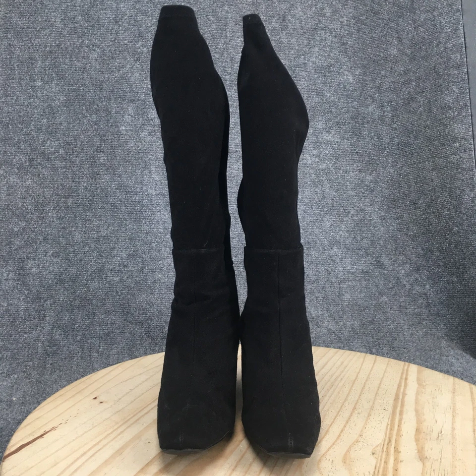 Botas Apostrophe para mujer 10 M Katerina altas hasta la rodilla negras cremallera lateral punta cuadrada Foto 4 de 4