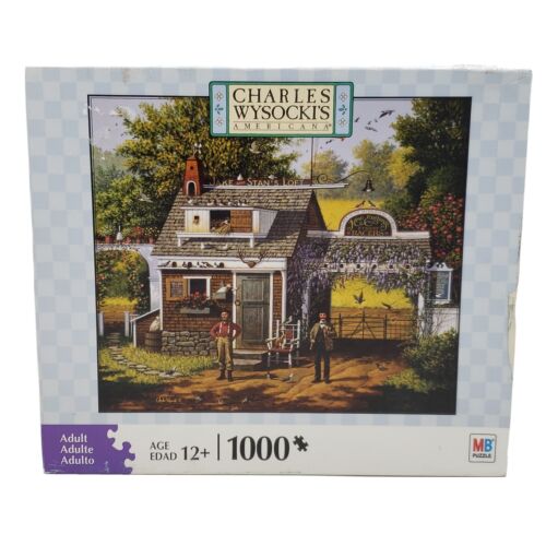 Charles Wysocki Pigeon Pals 1000 Piece Jigsaw Puzzle MB Hasbro New - Picture 1 of 8