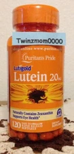 Lutein 20mg 120 Softgels Natural Carotenoid Zeaxanthin