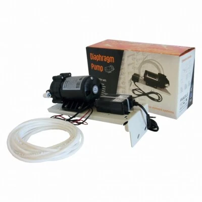 GF Booster Diaphragm Pump with Transformer & Fittings 50/75 gallon For RO System