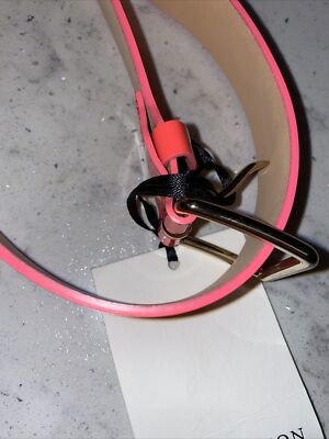 NEW Tara jarmon hot pink thick leather belt small NEW Tara jarmon pink thick leather belt small made in italy  main image 3