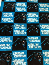 Carolina Panthers NFL Football BLANKET FLEECE Fabric by Yard or 1/2 Yard