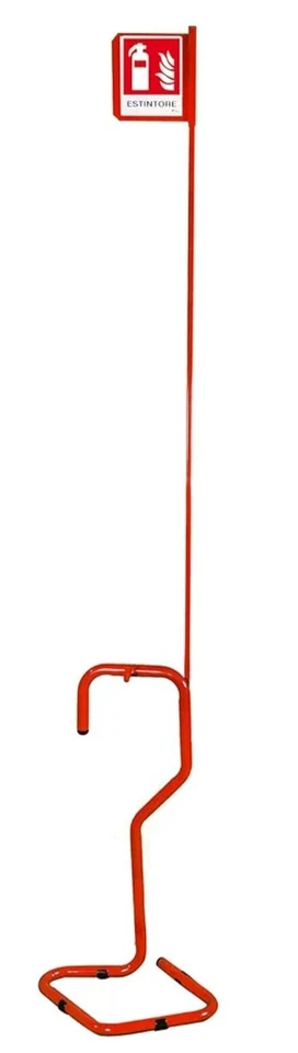 Piantana Porta Estintore Con Asta E Cartello Universale Rossa Per Aziende Negozi