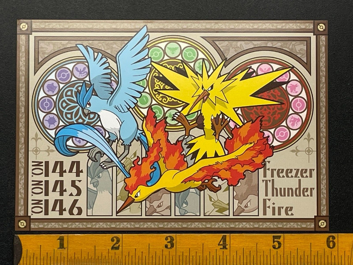 Moltres Zapdos Articuno Pokemon Center ONLINE Postcard Nintendo