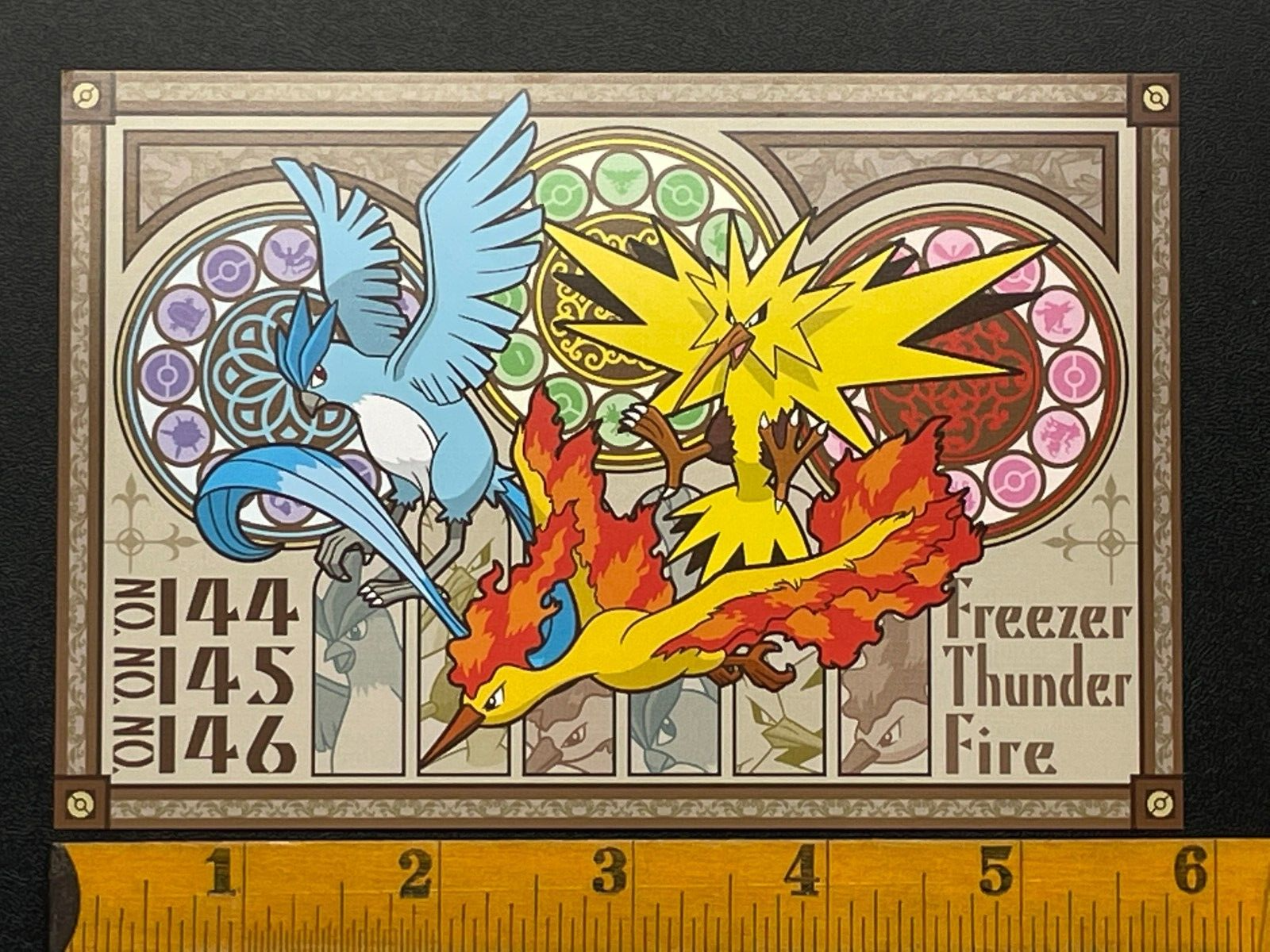 Moltres Zapdos Articuno Pokemon Center Online Limited Post Card ART JAPAN