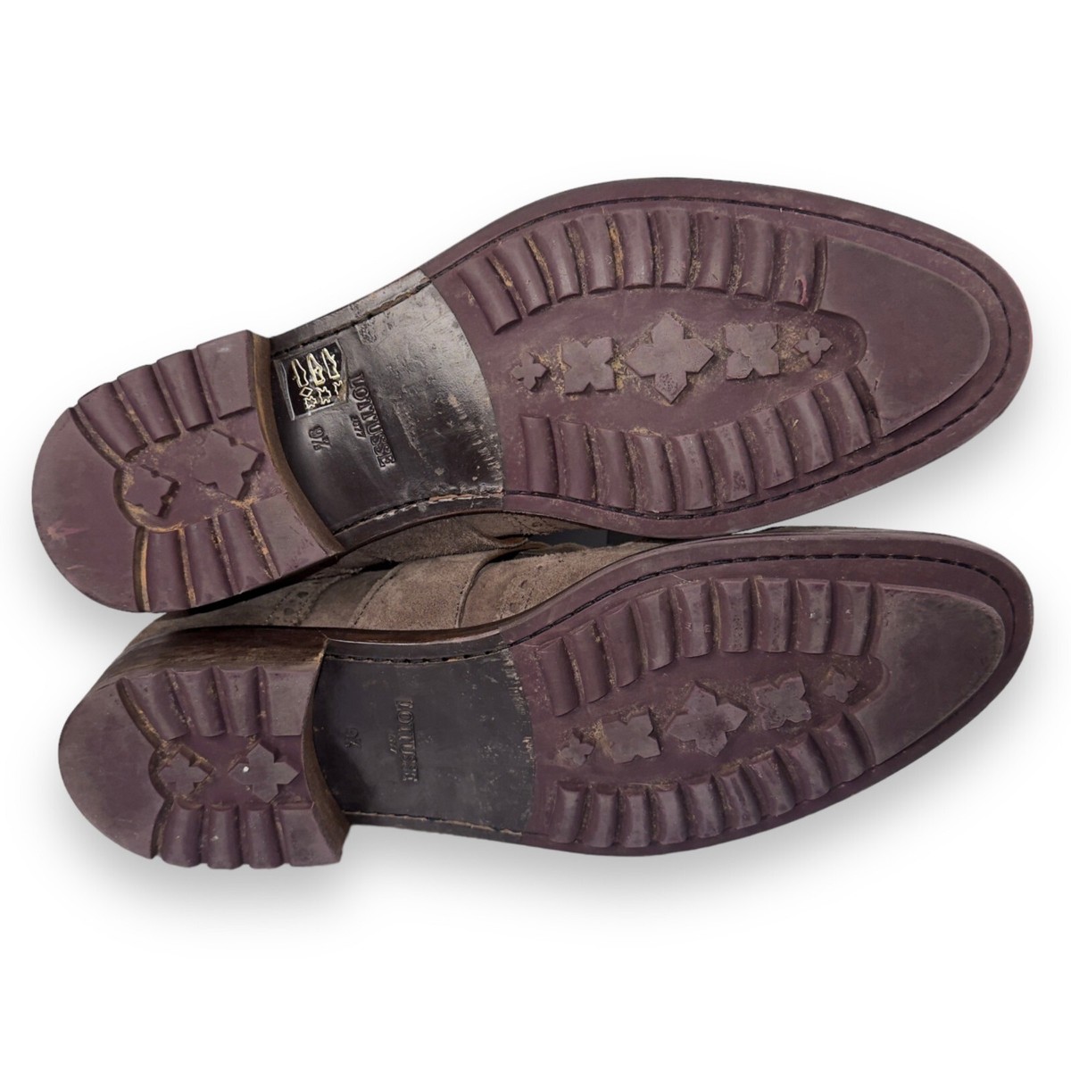 Lottusse Plomo Suede Monk Strap Kiltie Wingtip Loafers Brown L7128‎ Men\'s 9.5 Wingtip Brogue Kiltie Monk Strap Shoes- Brown - Lethato main image 2
