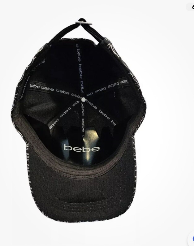 BEBE Black Logo Hat bebe Logo Hat Embellished With Crystals by Swarovski - Black main image 4