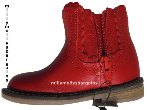 NEXT Baby Girls Red Leather NEXT Boots Size 5 RRP £33 - Picture 1 of 12