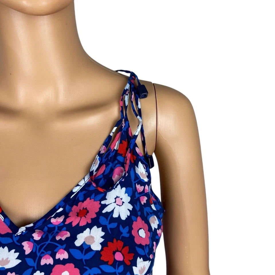 Mameluco Kate Spade Estampado Floral Azul Marino Francés Botánica Bahía Cuello en V Calado Talla Pequeña Foto 3 de 4