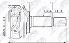 NPZ-TY-065 NTY Joint Kit, Drive Shaft for Toyota