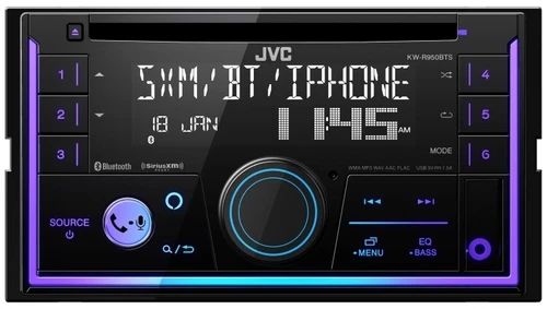 JVC KW-R950BTS 2-DIN CD Receiver w/ Bluetooth/ USB/ SiriusXM/ Alexa/ Remote App
