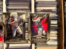 2019 Panini Prizm Fireworks Prizms #13 Aaron Judge + Base