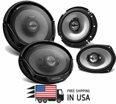 Kenwood 1 Pair KFC-1665S 300W + 1 Pair KFC-6965S 400W Coaxial Car