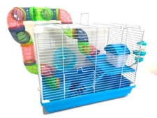 2-Levels Hamster Habitat House Home Rodent Gerbil Mouse Mice Rats Animal Cage 