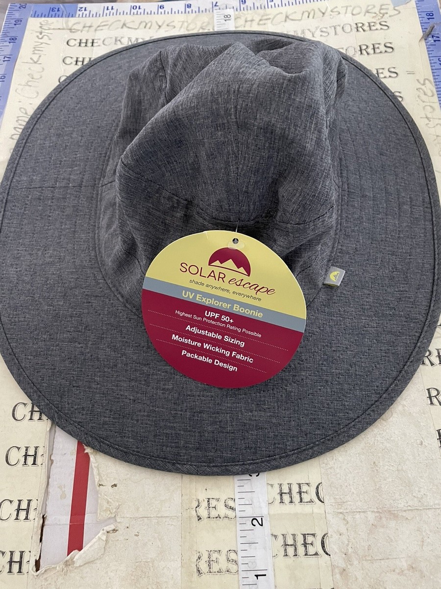 New Solar Escape UV50 Adults Grey Bucket Hat with Adjustable  display picture 1