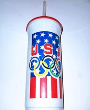 Vintage 1996 USA Atlanta Olympic Team Plastic Souvenir Tumbler Cup