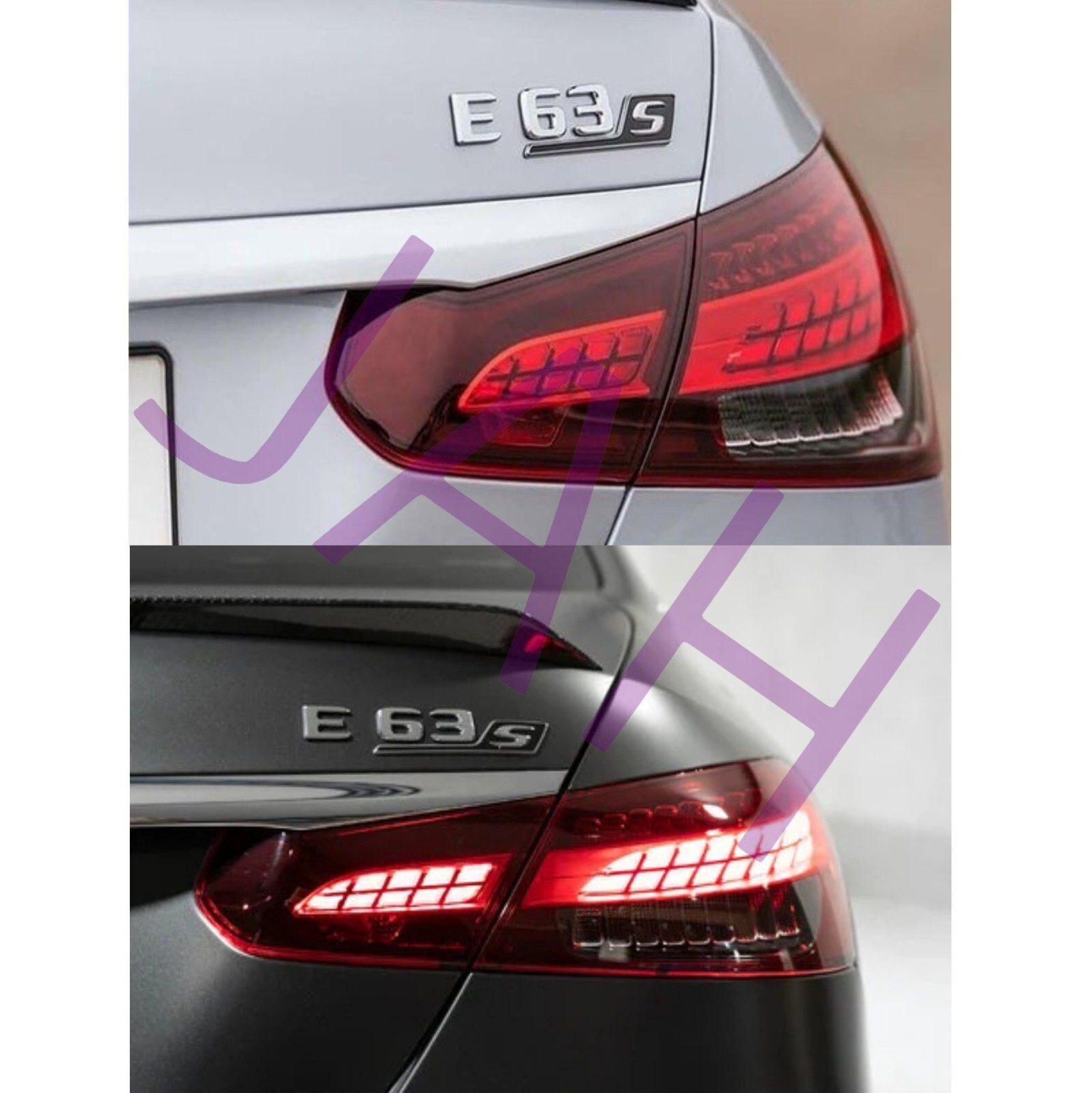 New Mercedes-Benz S/AMG Rear Badge - Chrome & Black Emblem For C63, E63, S-Class Trunk/Lid