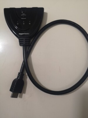 Amazon Basics 4k Automatic 3 Port HDMI Schalter 3 auf 1 Schwarz