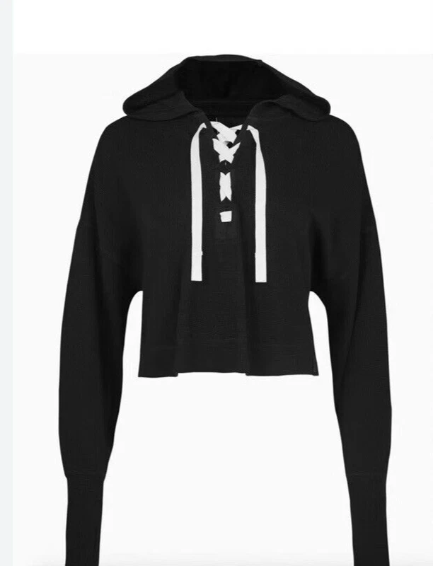 sweaty-betty x halle berry nakano oversized waffle knit hoodie
