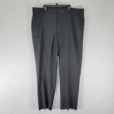 Perry Ellis Portfolio Men's Pants Trousers Flex Gray Poly Blend Modern Fit 36x29
