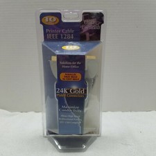 10 Foot Printer Cable IEEE 1284 Parellel DB Male 36 Cent male 24K Gold Connector